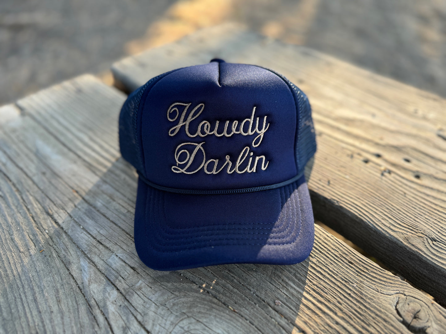 Howdy Darlin' Blue/Gold Trucker Hat