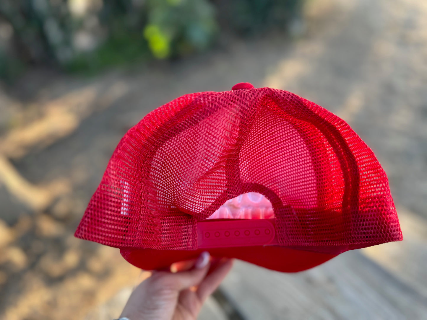 Hot Cowgirl Summer Red/White Trucker Hat