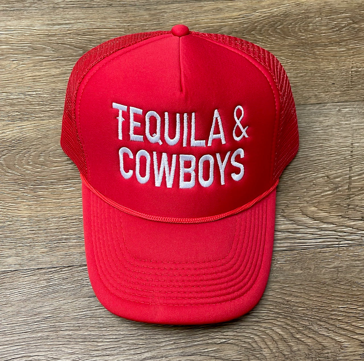 Tequila & Cowboys Red/White Trucker Hat