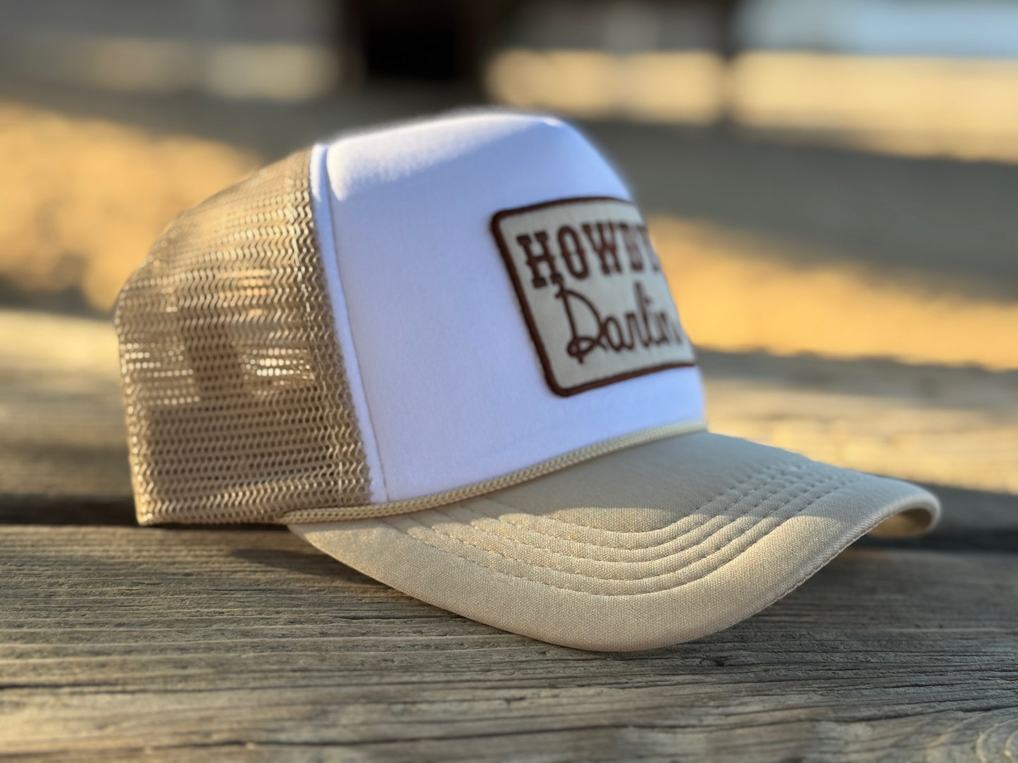 HOWDY DARLIN' Tan Trucker Hat