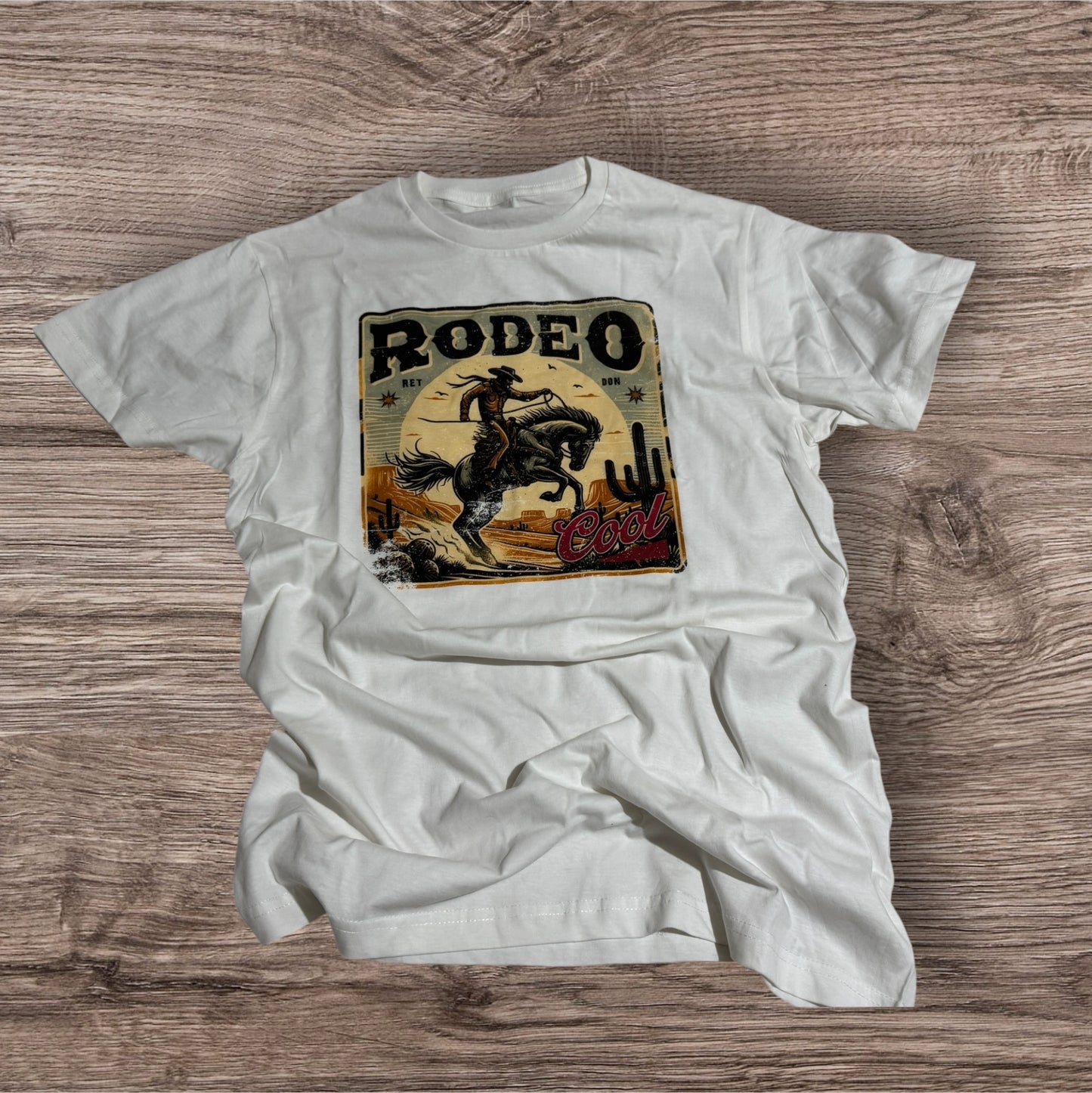 Rodeo White Crewneck Tshirt