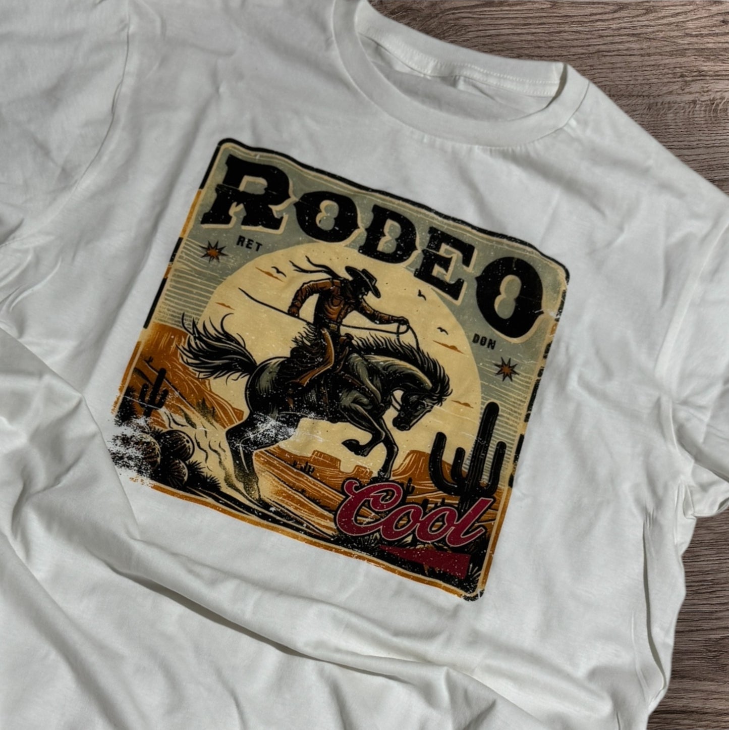 Rodeo White Crewneck Tshirt