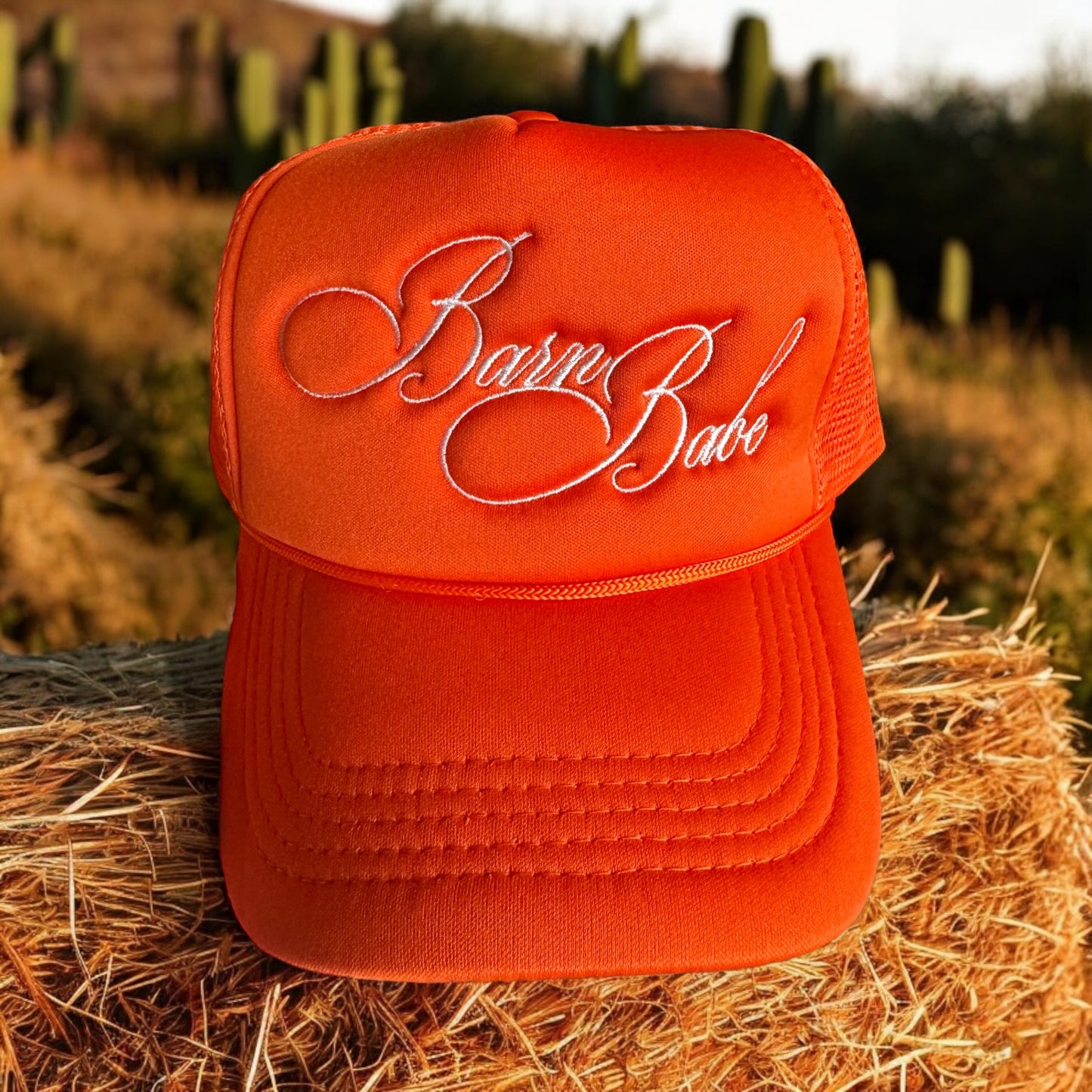Barn Babe Orange Trucker Hat