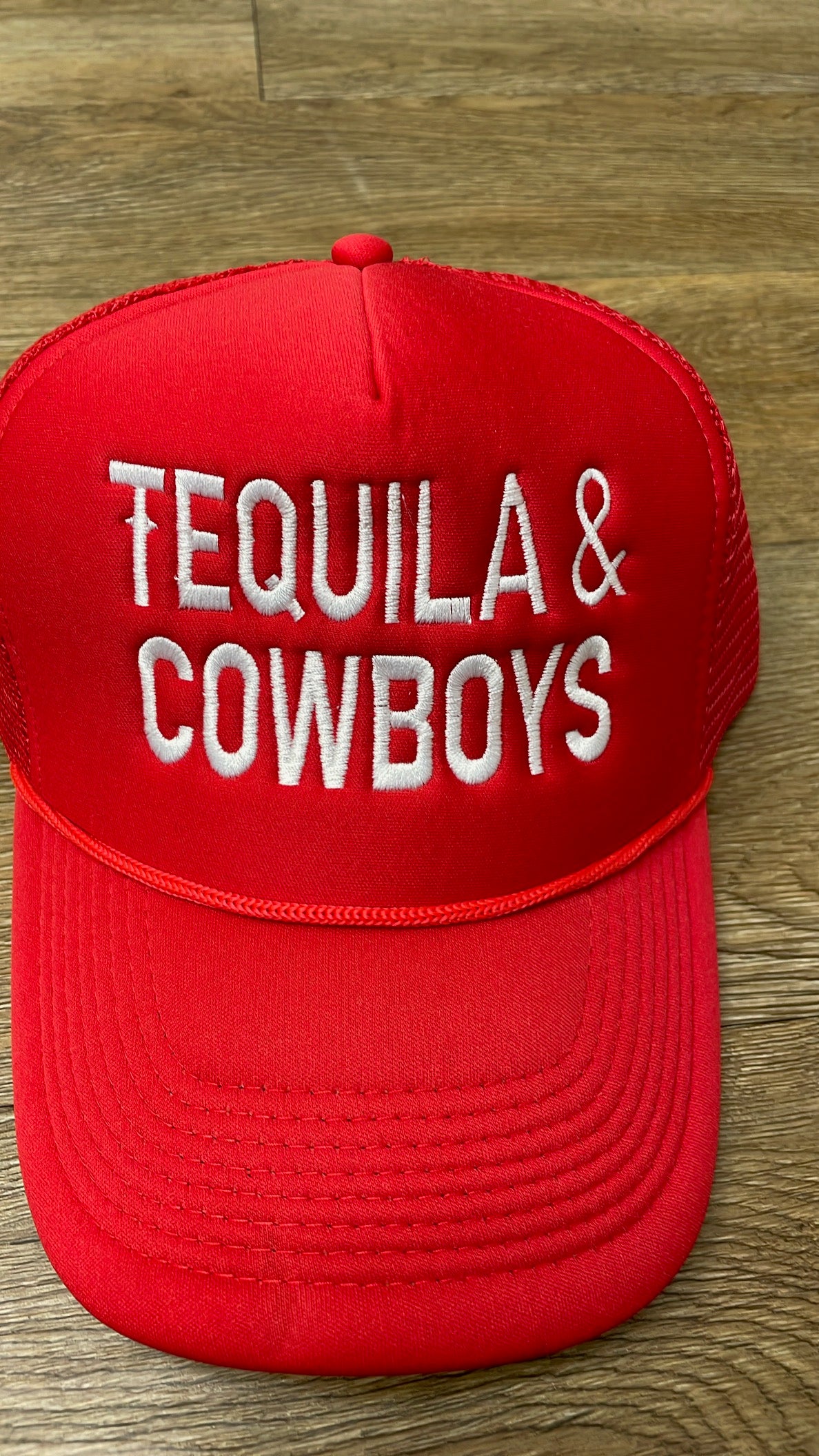 Tequila & Cowboys Red/White Trucker Hat