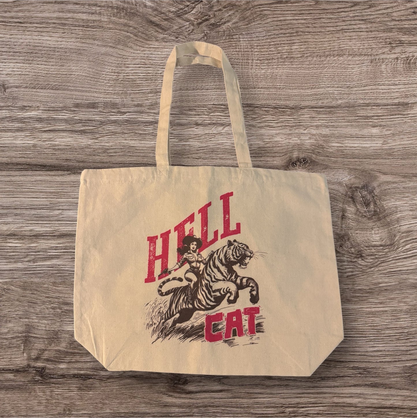 Hell Cat Canvas Tote Bag