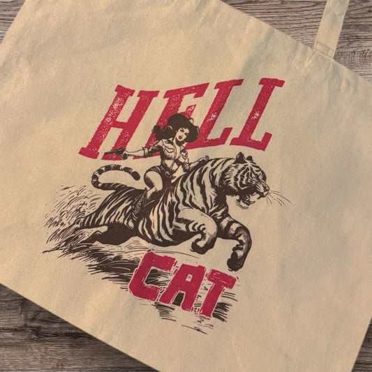 Hell Cat Canvas Tote Bag