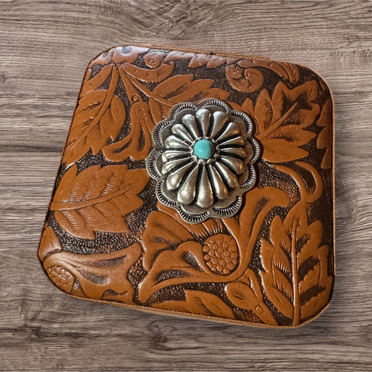 Silver Floral Jewelry Case